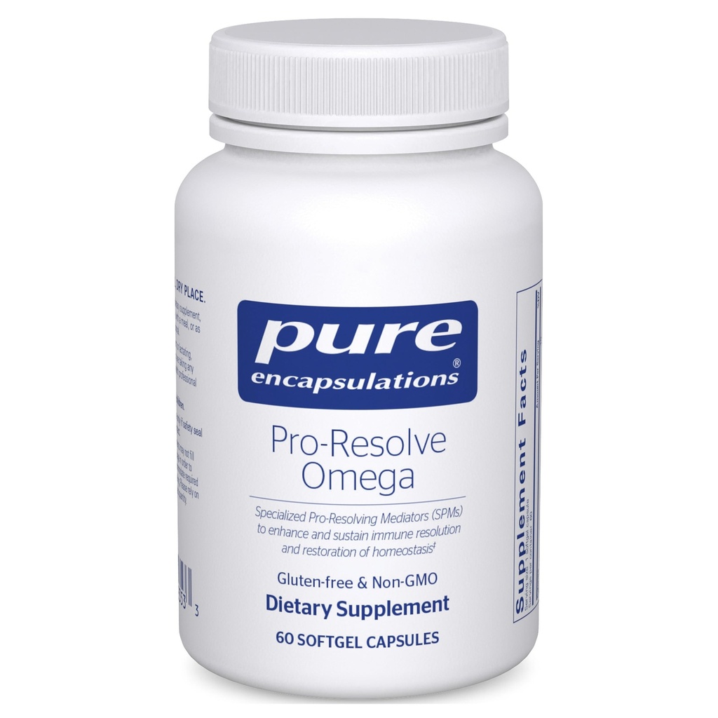 Pure Encapsulations Pro-Resolve Omega-3 Fatty Acids for Cardiovascular Health ← 60 Softgel Capsules