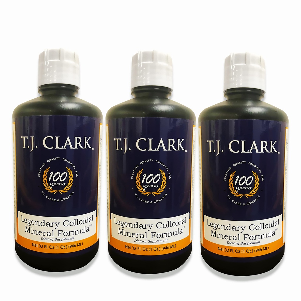 T.J. Clark Legendary Colloidal Mineral Fórmula 32 fl. oz. (3 Pack) de T.J. Clark