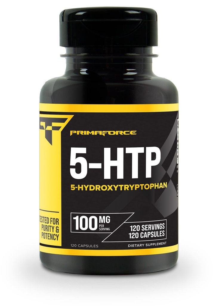 Primaforce 5-HTP 100mg Suplemento, 120 Capsules, 100mg Por Serving, 5-Hydroxytryptophan