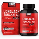 Factor de fuerza Longjack Tongkat Ali Max para Hombres, Hombre Stamina y Vitalidad Suplemento Hecho con Tongkat Ali Extract e Ingredientes Naturales Clave para Absorción Superior, 1200 mg, 60 cápsulas