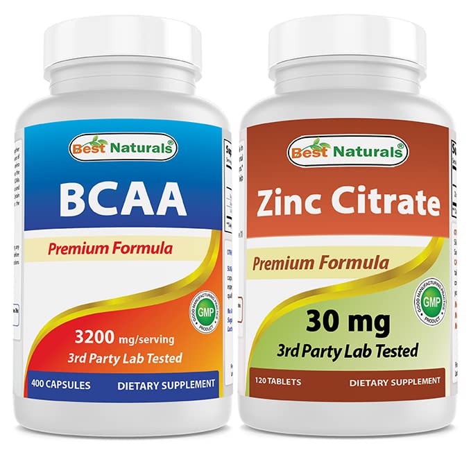 Mejores Naturales BCAA 3200 mg " Citrato de zinc 30 mg