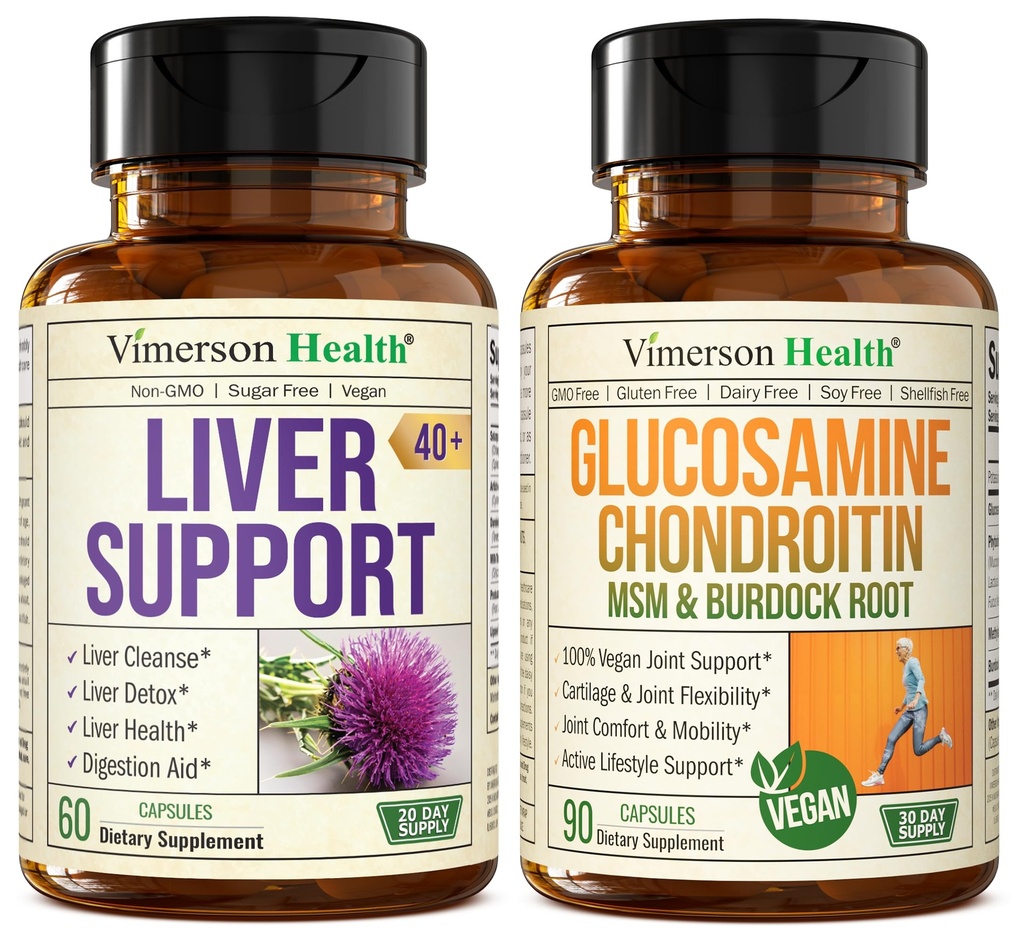 Detox de limpieza de hígado &amp; Reparar esteto de leche &amp; Vegan Glucosamine Chondroitin MSM
