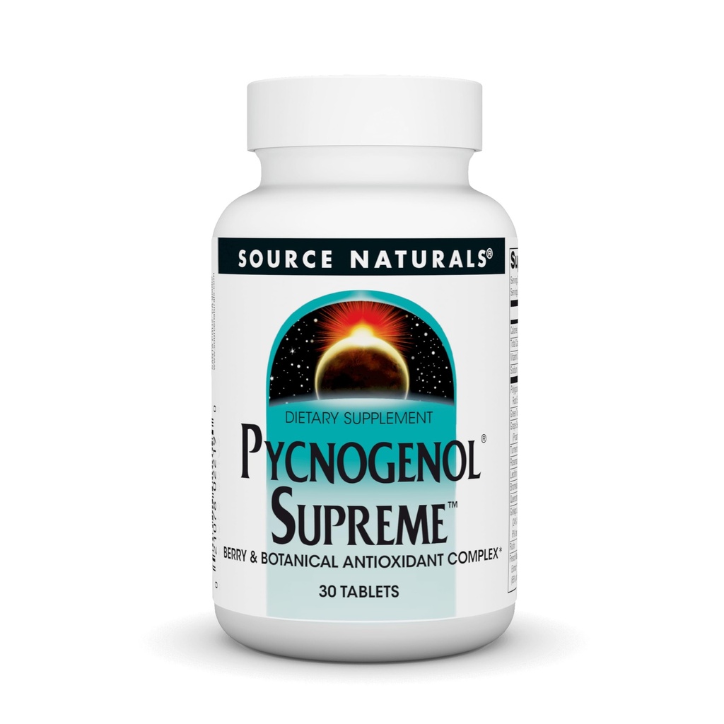 Fuente Naturals Pycnogenol Supremo, Complejo Antioxidante Botánico de Berry* - 30 Tabletas