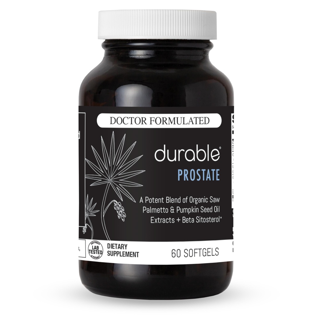 Prostata duradera – USPlus orgánico Saw Palmetto + Beta-Sitosterol – Apoya la salud de la próstata masculina, la función de la vejiga " Flow- Doctor-Formulated, Made in USA – 30 Day Supply (60 Softgels)