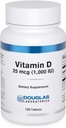 Douglas Laboratories Vitamina D 25 mcg (1,000 UI) - D3 Vitamina - Para soporte inmunológico, salud ósea &amp; salud dental* - D Vitamina como Cholecalciferol - 100 Tablets