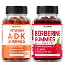ADK Gummies Vitamina D3 K2 (60 Gummies) Sugar Vitamina Gratuita D3 K2 - Suplemento con D & K - 10 Vegan Suplemento - Berberine Gummies with Ceylon Cinnamon for Adult - Non GMO &amp; Made in USA
