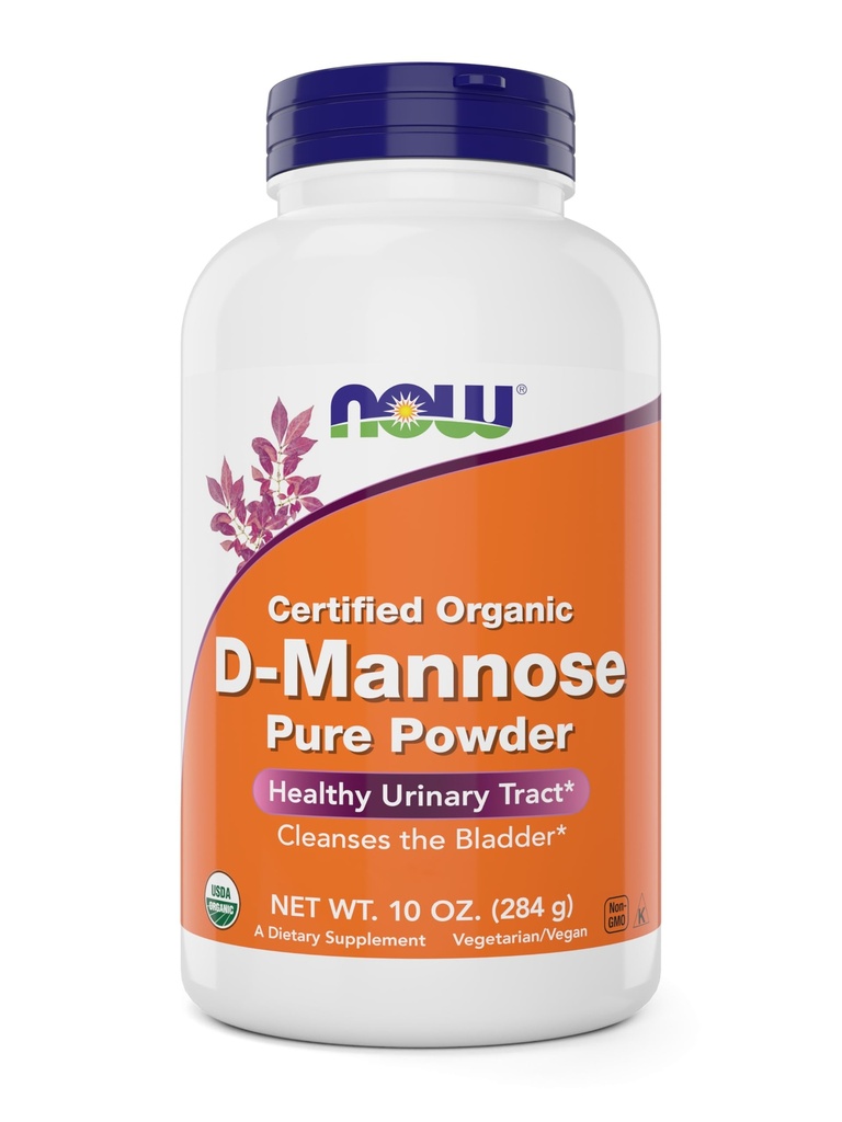 AHORA Alimentos Puro, Orgánica D-Mannose 10 oz Polvo - Limpiador de vejiga y Suplemento de Salud de Tracto urinario - No GMO - Vegan Friendly - 2000mg / 2 Gramos por Servir