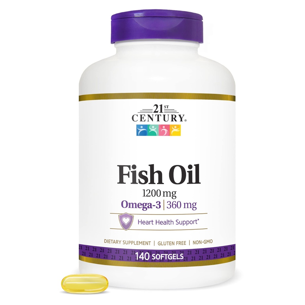 21th Century Fish Oil 1200 mg Softgels, 140 Conde