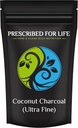 Prescrito para la vida Pólvora de carbón activado, cárculo de cáscara de coco ultra fino polvo de alimentos de cáscara (2,5 libras)