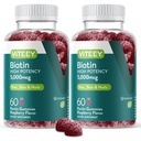 VITEEY Biotin Gummies for Hair Skin and Nails - Biotin for Hair Growth Gummies - 5000 mcg - Vegan, Gluten-Free, Non-GMO – 120 Conde