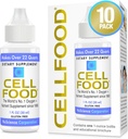 Oxígeno Celeste - 1 fl oz, 10 Pack - Suplemento de oxígeno líquido para el drenaje linfático, enfermedad de Altitud, Jet Lag, fatiga, dolores de cabeza y energía - Gluten Gratis, Cert. Kosher