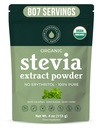Orgánica 100% puro Stevia Powder, 4 oz, Satisfies Sweet Cravings, Menores niveles de azúcar en sangre para la diabetes, Bulk Powdered Stevia Extracto Sweetener for Better Baking & Beverages, 800+ Servings by NatriSweet