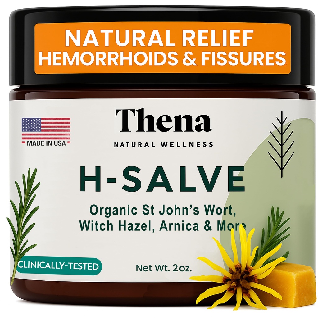 Tratamiento de hemorroides intenso 100% Hemorrhoid natural Crema &amp; Fissure Ointment Control Organic Lavender Arnica Witch Hazel Fast Healing Maximum Strength, Best with Thena Sitz Bath Soak for Women Men