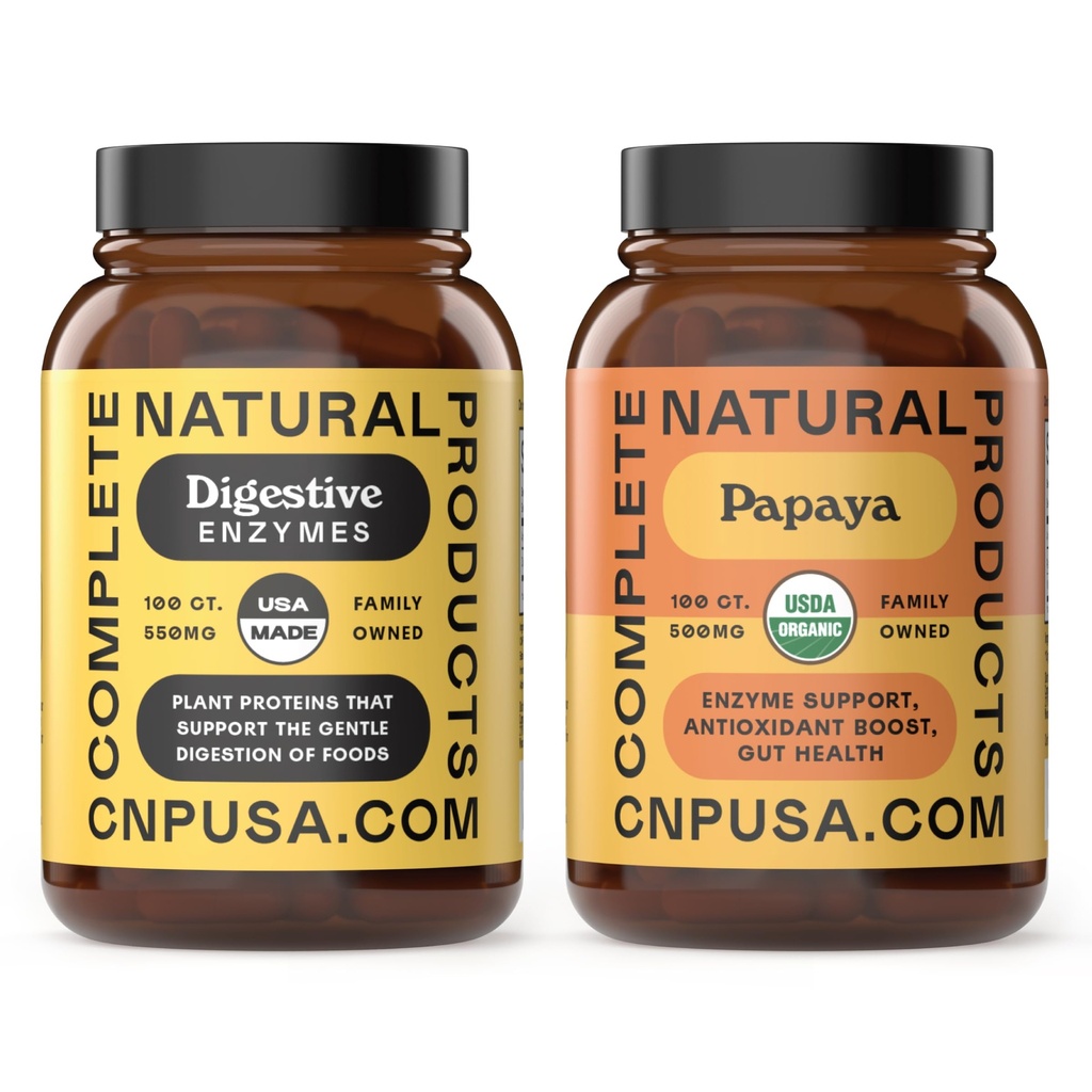 Productos naturales completos orgánicos Papaya Enzymes 100 cápsulas " Enzimas digestivos 100 cápsulas