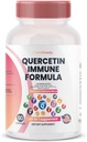 ClarinBeauty Quercetin 1000mg Zinc 50mg Vitamina C 1000mg Vitamina D 5000 UI Bromelain Elderberry &amp; 350mg de Immune Defense Support Suplemento Enriquecido con Artemisinina, Moss de Mar, Ajo, Echinacea