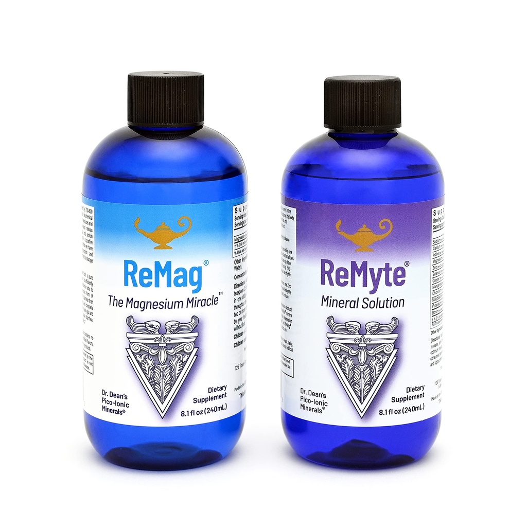 RnA ReSet ReMag &amp; ReMyte – Líquido Magnesio y Multi-Mineral Suplemento Bundle, 8.1 Fl Oz Cada (2-Pack)