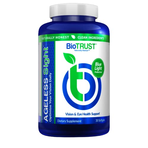 BioTRUST Sightless, Protección de la Luz Azul, Promueve la Salud Ocular Optimal, Rendimiento Visual y Salud Cerebral, Soporte para Estreno Ocular Digital, No Gluten-Free, 30 geles suaves