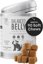 Probióticos del vientre equilibrados para perros – Ciervos de salud digestivos con prebióticos, alergia y apoyo conjunto – Suplemento Probiótico de perros para la salud de las tripas, alivio de la diarrea y picazón de la piel – 90 cerdas blandas