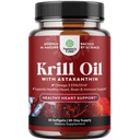 Krill Omega 3 Fish Oil Softgels - Concentrated Krill EPA & DHA Fish Oil Omega 3 Suplemento para Mujeres &amp; Hombres para Immune Support, Healthy Brain & Heart Health - Burpless Fatty Acids Supplement - 30 Count