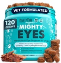 Poderosos Ojos de Paw Waggables (Fabricación en EE.UU.) Ø Tear Stain Chews for Dogs. Vision y Tear Stain Apoyo Suplementos para Perros. Lutein Suplemento. Lubricados Ojos, Soporte Inmunitario (120 Ct)