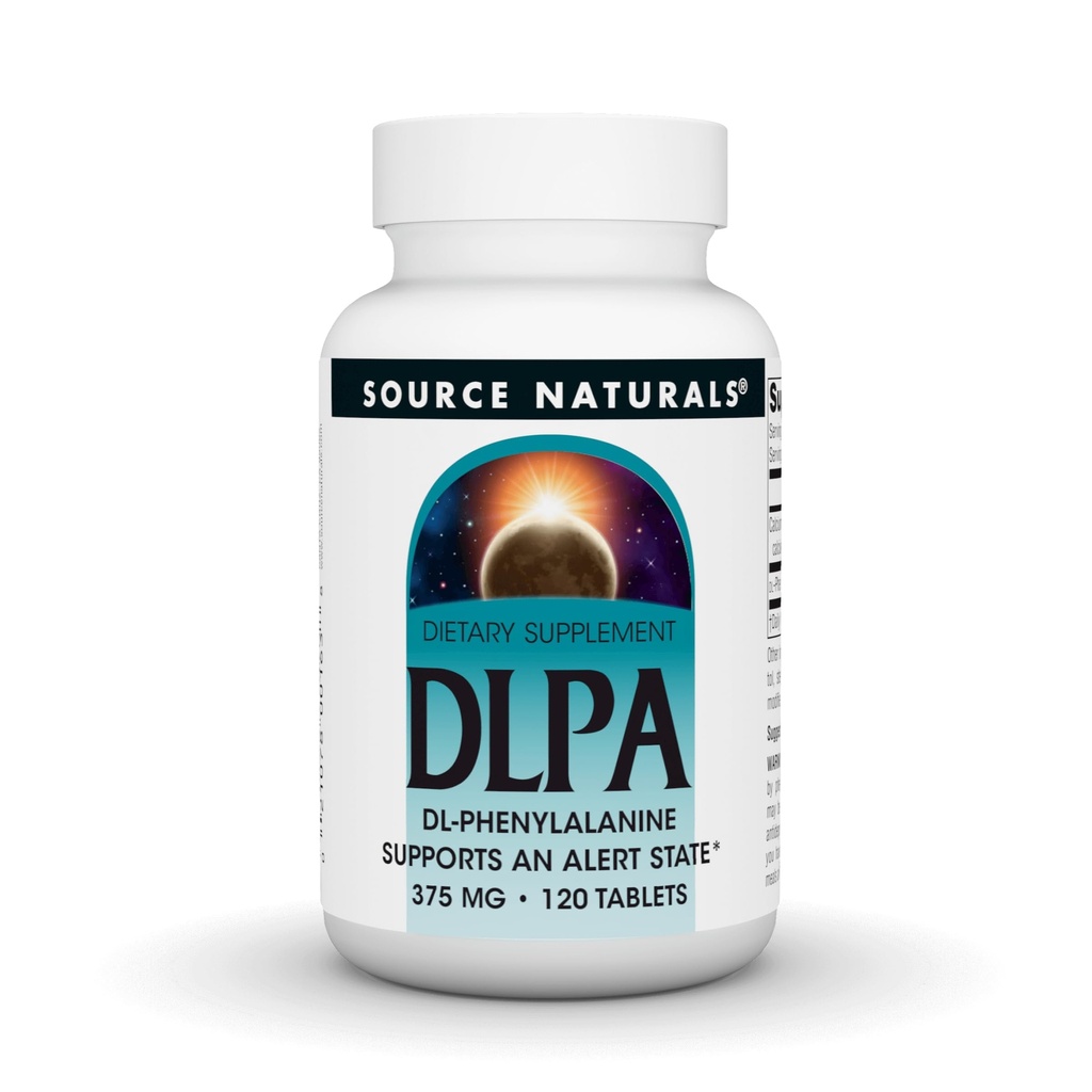 Source Naturals DLPA DL-Phenylalanine, Supports an Alert State* - 375mg - 120 Tablets