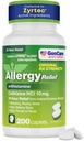 GenCare - Cetirizine HCL 10 mg (200 cápsulas) - 24 horas Alivio de Alergia Píldoras - No Drowsy Genérico OTC Alergía Medicamento - Antihistamínico Medicina para Sneezing, Runny Nose ' Ojos picantes - Genérico Zyrtec