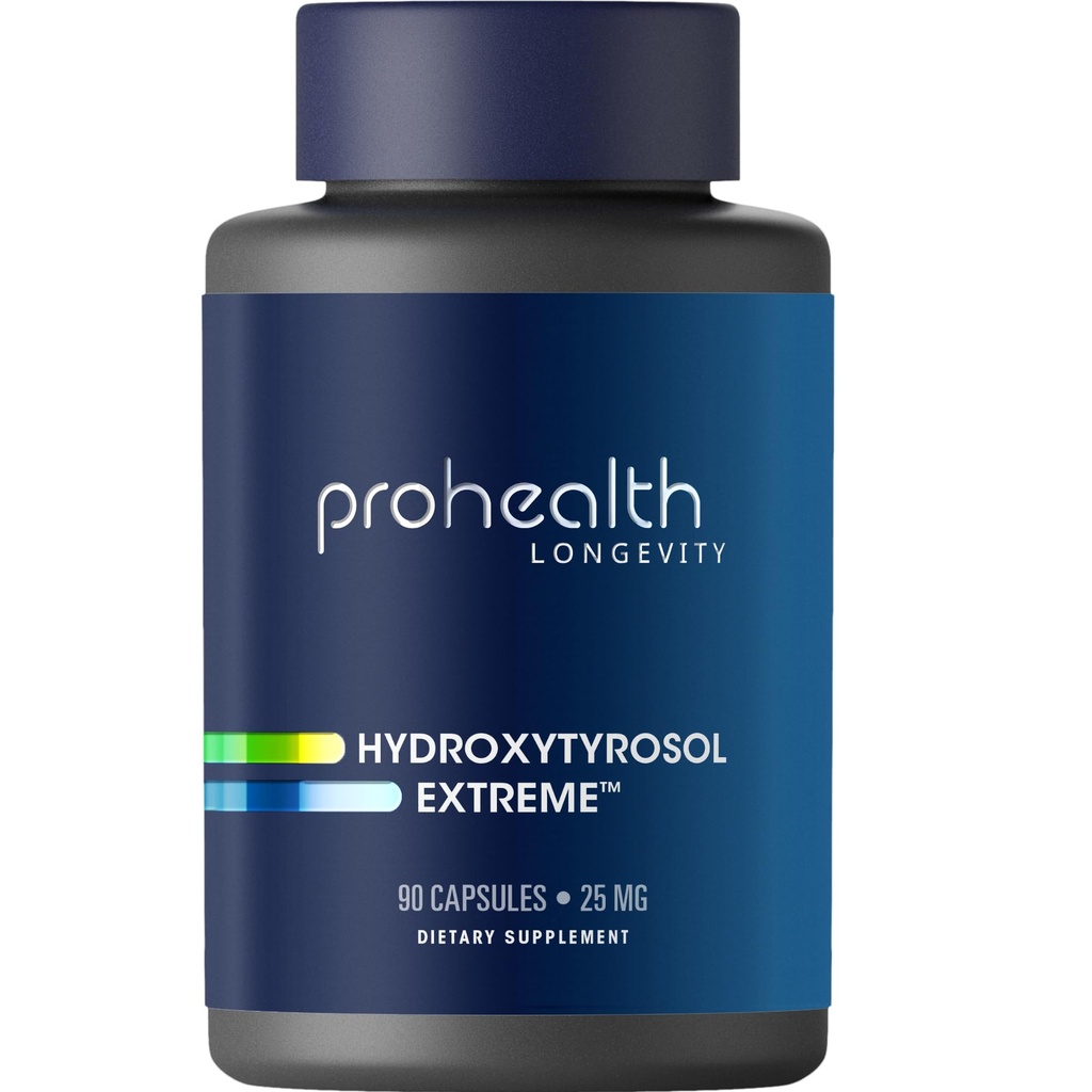 ProHealth Hydroxytyrosol Extreme - Hydroxytyrosol Suplemento, Olive Leaf Extract (Olive Leaf Extract Organic) (90 Vegetarian Capsules) Gluten Free, Soy Free.