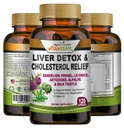 VITAMISAN Liver Cleanse Detox Suplementos con Milk Thistle-Fennel-Alfalfa-Vitamin B-Artichoke-Dandelion Root Soporte Hombres &amp; Mujeres 120 Caps Detox Cleanse &amp; Boost Immune