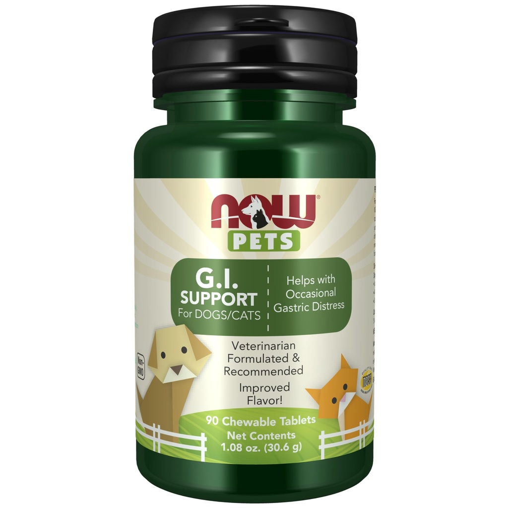 AHORA Pet Health, G.I. Support Supplement, Formulated for Cats & Dogs, NASC Certificado, 90 Chewable Tablets