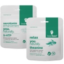 Suplementos de serotonina " Natural l theanine ← Serotonin Mood Support " Stress Relief Supplements TEN 5HTP 100mg + 250mg L theanine Capsules TEN 2 Month Supply ANTE Vegan