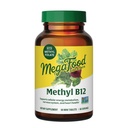 MegaFood Methyl B12 - Vegan - Incluye folato de metil, vitamina B12 &amp; B6 - Soportes Producción de energía celular, sistema nervioso Salud " Función cardiovascular - 60 Tablets