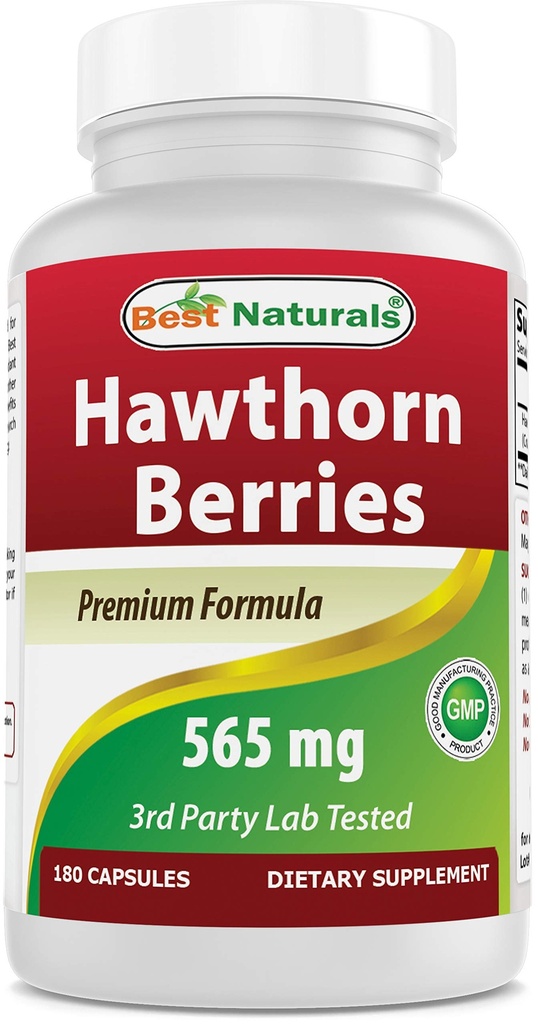 Best Naturals Hawthorn Berry 565 mg 180 Capsules (180 Conde (Pack of 1))