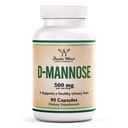 Suplementos de madera doble D Mannose 500mg cápsulas, 90 conde (D-Mannose for Urinary Tract Health and Bladder Lining, Helps UTI Prevention) Vegan Safe, Non-GMO, Gluten Free