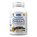 ANDREW LESSMAN Maximum Essential Omega-3 Orange - 30 Softgels - Ultra-Pure, Alta Potencia Omega-3 Aceites. High DHA, No Stomach Upset, No Contaminants, No Mercury. Pequeño fácil de absorber Softgels