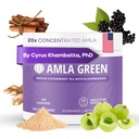 Amla Powder &amp; Immunity Blend Superfood Supplement with Elderberry, 20x Ultra Concentrated Amla, Immune Support, Made with Ginger, Cinnamon, Peppermint, Indian Gooseberries, Immunity, 30 Servings