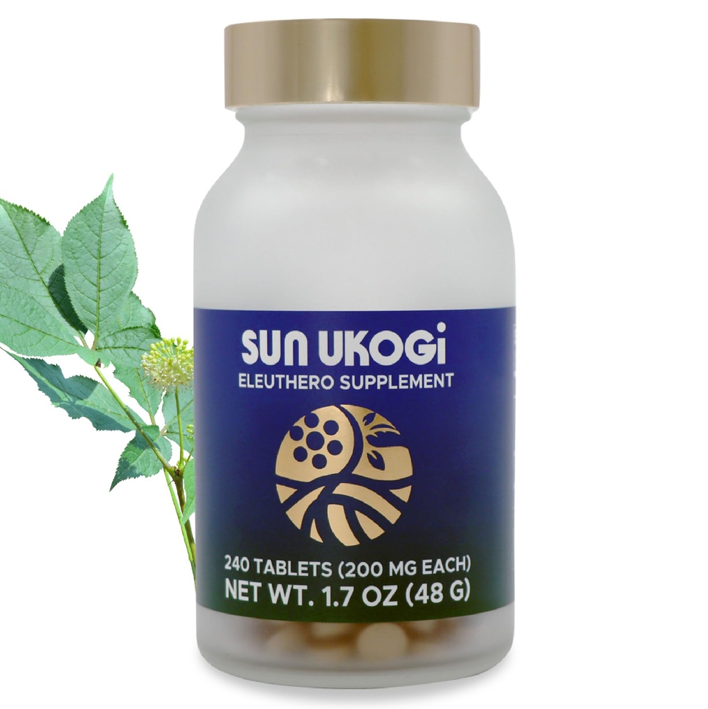 Sun Chlorella Sun Ukogi Eleuthero Root 200 mg Siberian Ginseng Suplemento - Natural Adaptogen Well Being &amp; Endurance Supplement for Women &amp; Hombre - Non-GMO - 240 Cuadros
