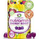 NUTRAMIN Energy Boost Vitamin Gummy - Skip The Coffee &amp; Boost Your Energy, Caffeine-Free, Sugar-Free, Vegan, B12, Green Tea, Ashwagandha, Garcinia Cambogia, Raspberry Adaptogen - 90 ct