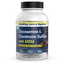 Glucosamine Chondroitin MSM Supplement for Joint " Bone Health - 120 Capsules ← Asistencia conjunta " Alivio de molestias para la espalda, rodillas, manos