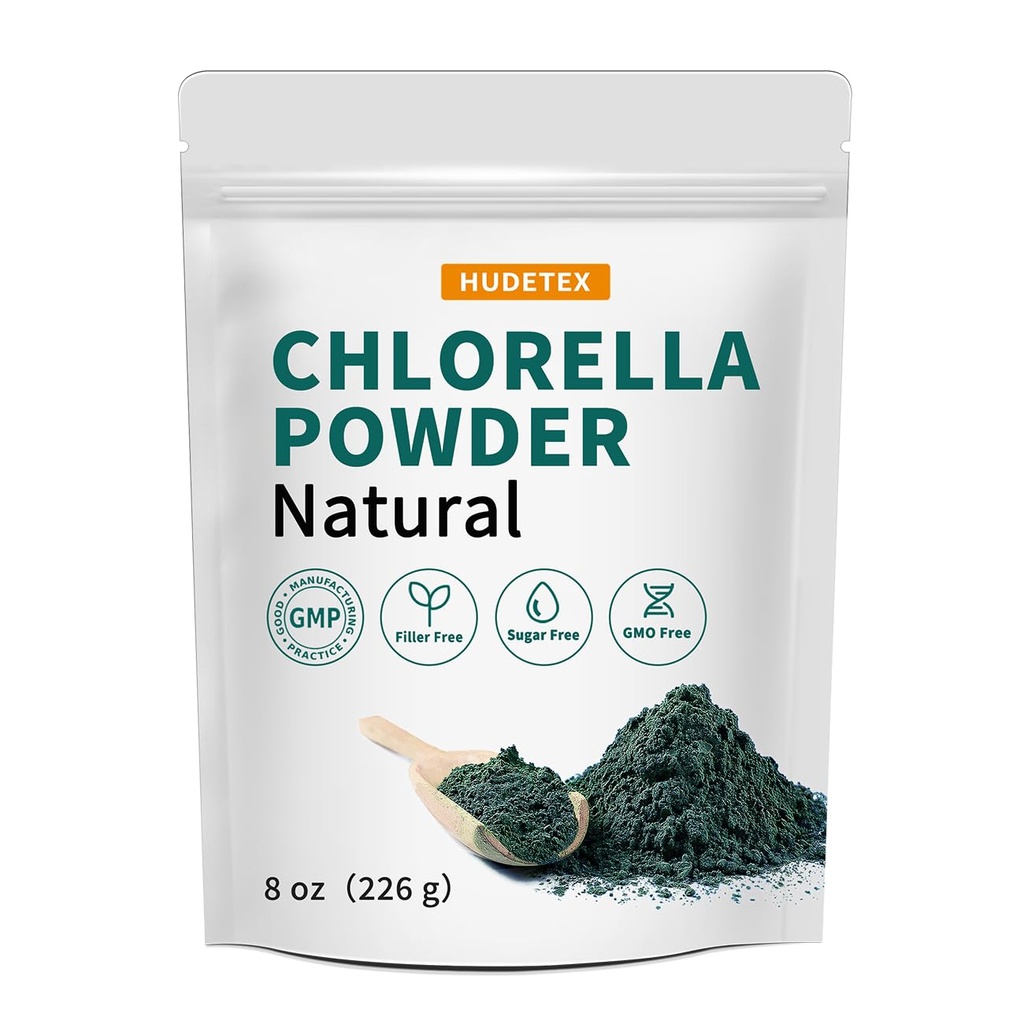 Chlorella Powder Natural- Chlorophyll Powder, apoya la función del sistema inmunitario, mantener la juventud, vegano, rico en proteína vegana y vitaminas, 8 oz.