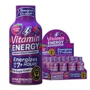 Vitamin Energy B12 11,000% Extra Strength Energy Shot Pink Berry 12 Pack, 260mg Natural Caffeine, B12 &amp; B6, Nootropic Focus, Vitality, Zero Sugar, Gluten-Free, Vegan, Kosher, 1.93 fl oz