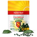 Sunlit Super 50/50 Organic Chlorella Spirulina Tablets - Super Suplemento para Immune Support, Gut Health, Mood & Energy - Rich in Chlorophyll, Amino Acids & Vegan Protein, 500 Superfood Tabs