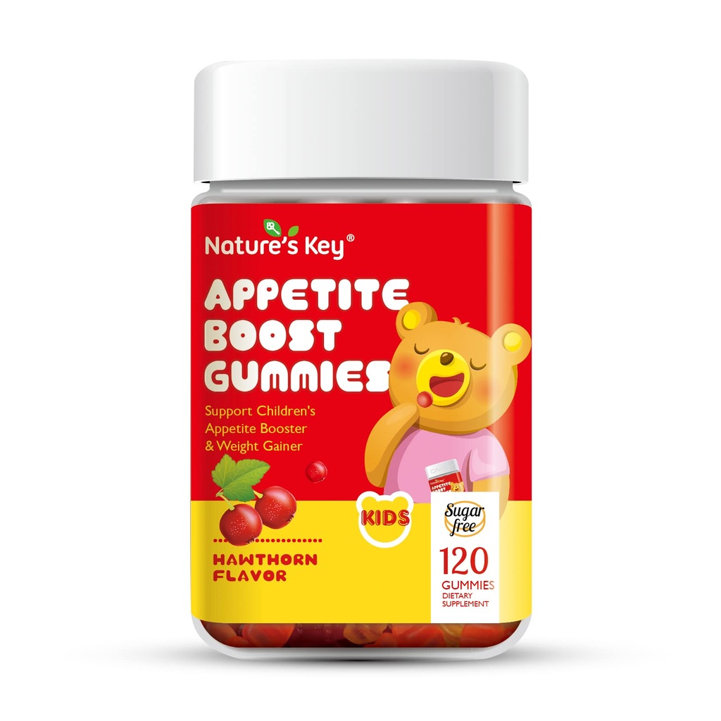Las Gummies de Booster Key Appetite de la Naturaleza - para los niños a comer más, Soporte Apetito estimulante y Weight Gainer -Hawthorn Flavor (120 Conde, Pack de 1)