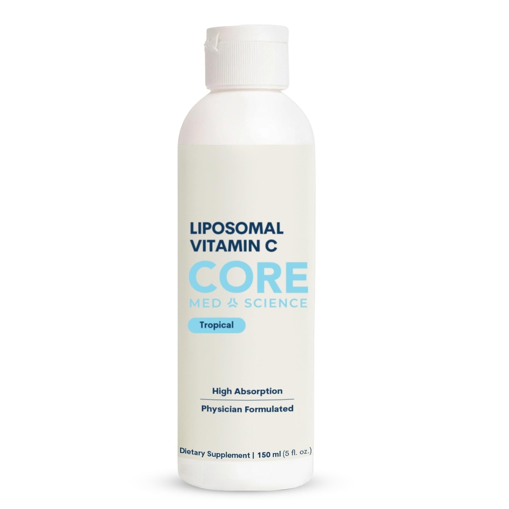 Core Med Science Liposomal Vitamina C 1000mg Líquido - Fórmula original, 5 Fl Oz - Natural Liposomal Vitamina C Suplemento No GMO - Immune System Booster for Adults - Supports Collagen Formation