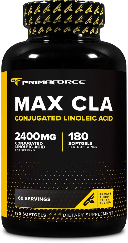 Primaforce CLA 2400 mg per Serving (180 softgels) - Max CLA - for Men and Women, Non-Stimulating, GMO Free & Gluten Free