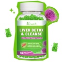 Milk Thistle Gummies for Adults Kids. Reparación de desintoxicación del hígado Gummies, Leche Thistle Extract Suplemento para soporte del hígado Digestive Antioxidant, 60ct Apple Flavor