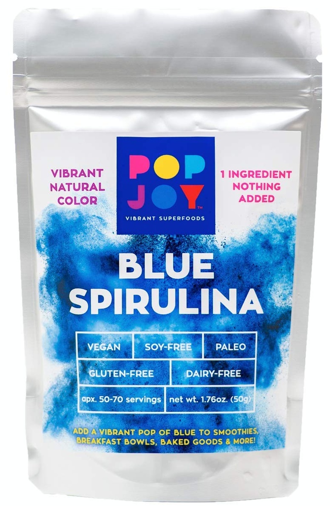 100% Blue SPIRULINA Powder by POPJOY - Vibrant SUPERFOODs