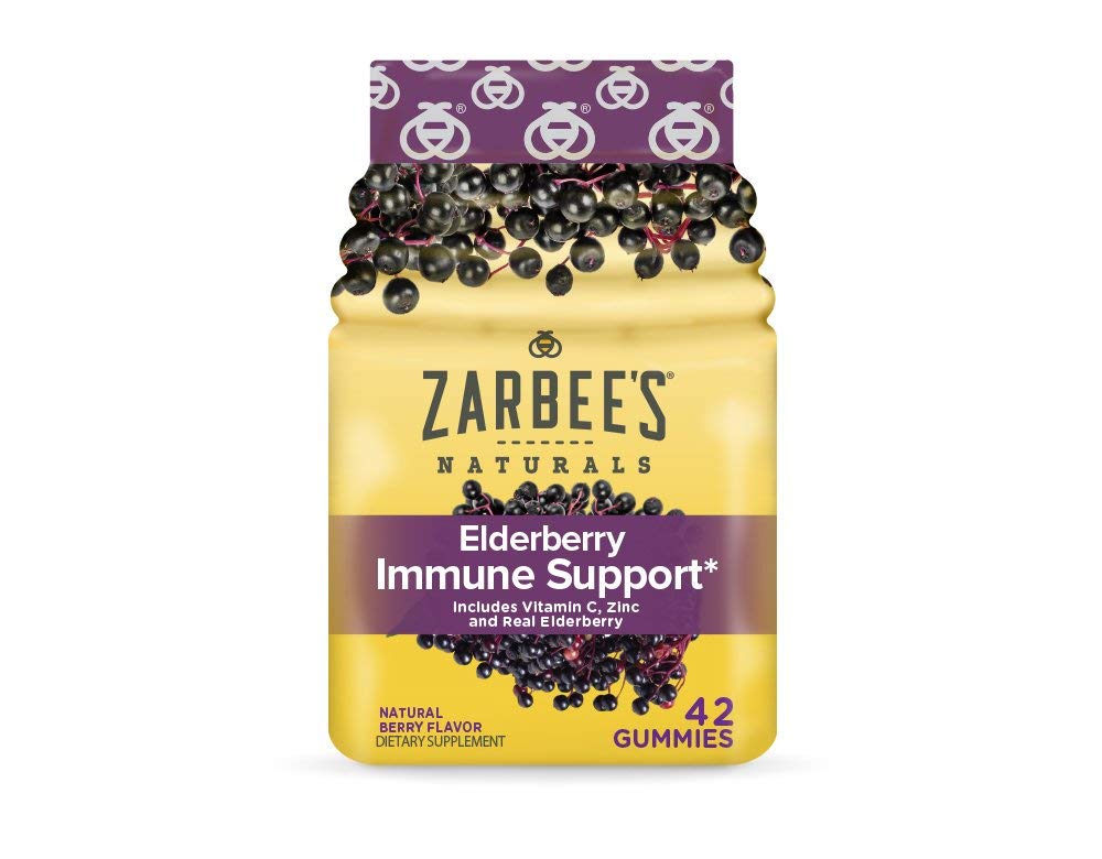 Zarbee Adult Elderberry Immune Support Gummies, Berry 42ct