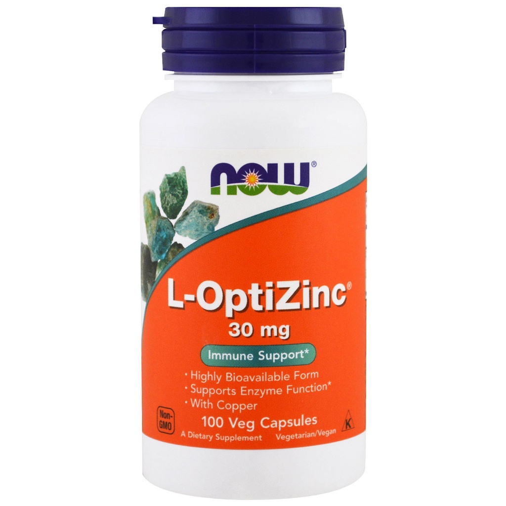 AHORA Opti L-zinc, 30mg, 100 cápsulas (Pack of 3)