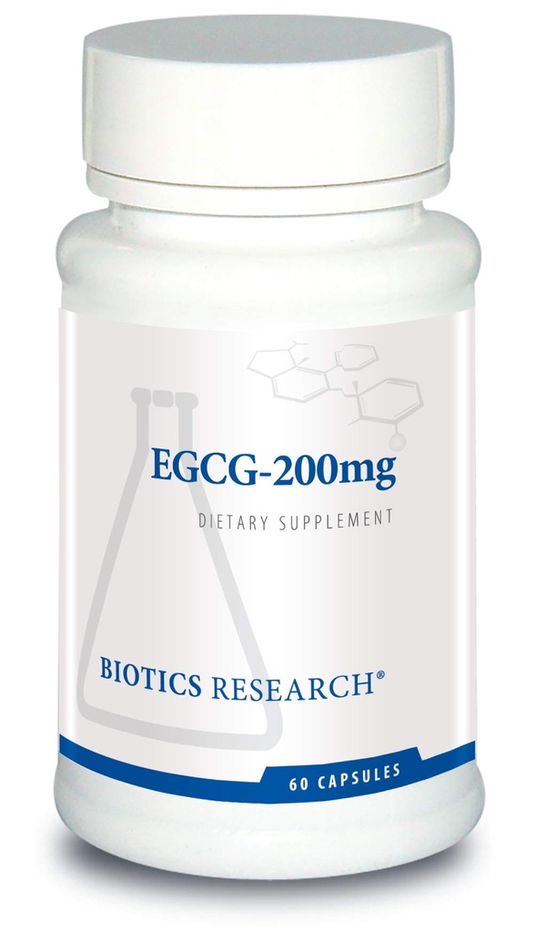 Biotics Research EGCG 200 mg Green Tea Extract, Camellia sinensis, 50% EGCG, Polyphenols, Cardiovascular Support, Neuroprotection, Healthy Immune Function, Maintain Healthy Metabolism, 60 cápsulas
