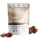 Sprout Living, Epic Protein, Plant Based Protein & Superfoods Powder, Full Coffee TEN 20 Grams Organic Protein Powder, Adaptogens, Mushrooms, Vegan, Non-GMO, Gluten Free (1 Libra, 12 Servings)